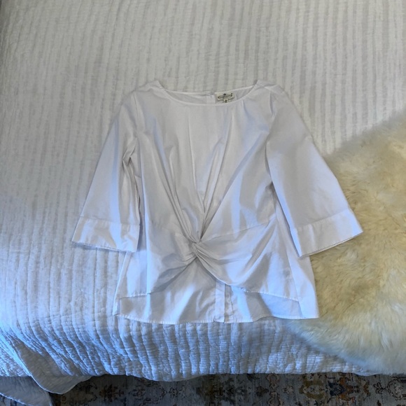 *SOLD* 
Knot front white blouse - Picture 2 of 4